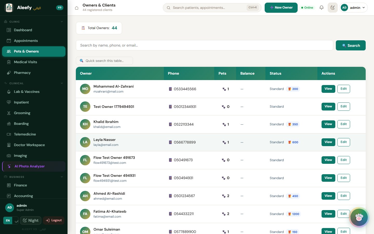 Owner & Pet CRM